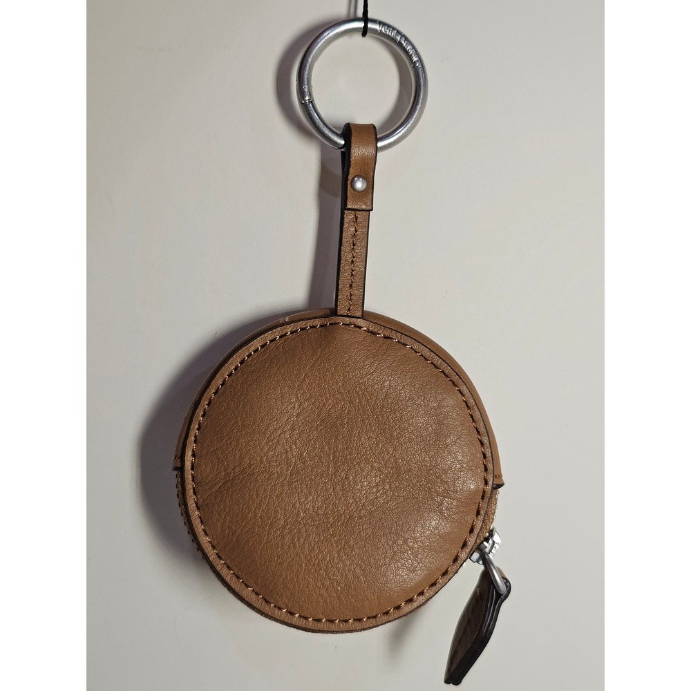 Vera Bradley's‎ Toasted Hazelnut Leather "Rosy Outlook" Bag Purse Charm Studded - Picture 3 of 6